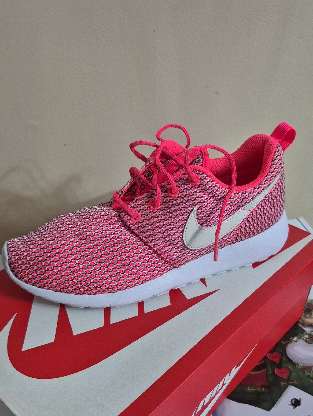 Nike Hot Pink Mesh Trainer with White Swoosh